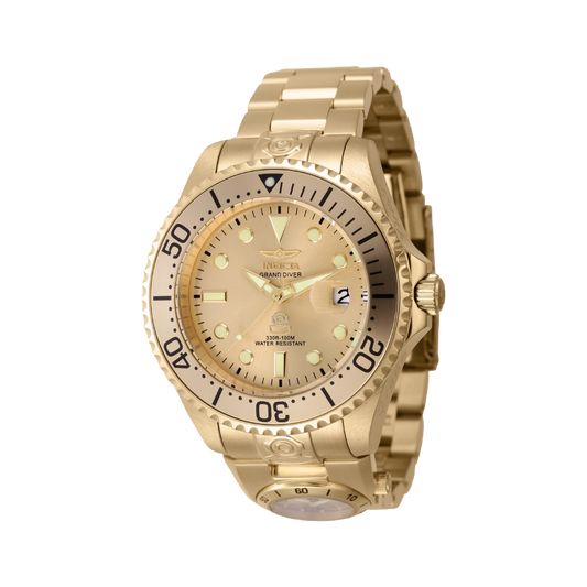 Invicta Dual Time Grand Diver Automatic Men's Watch - 47mm, Gold (45817)